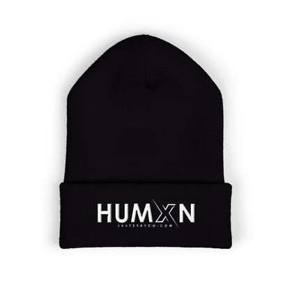 Embroidered "Humxn" Cuffed Beanie